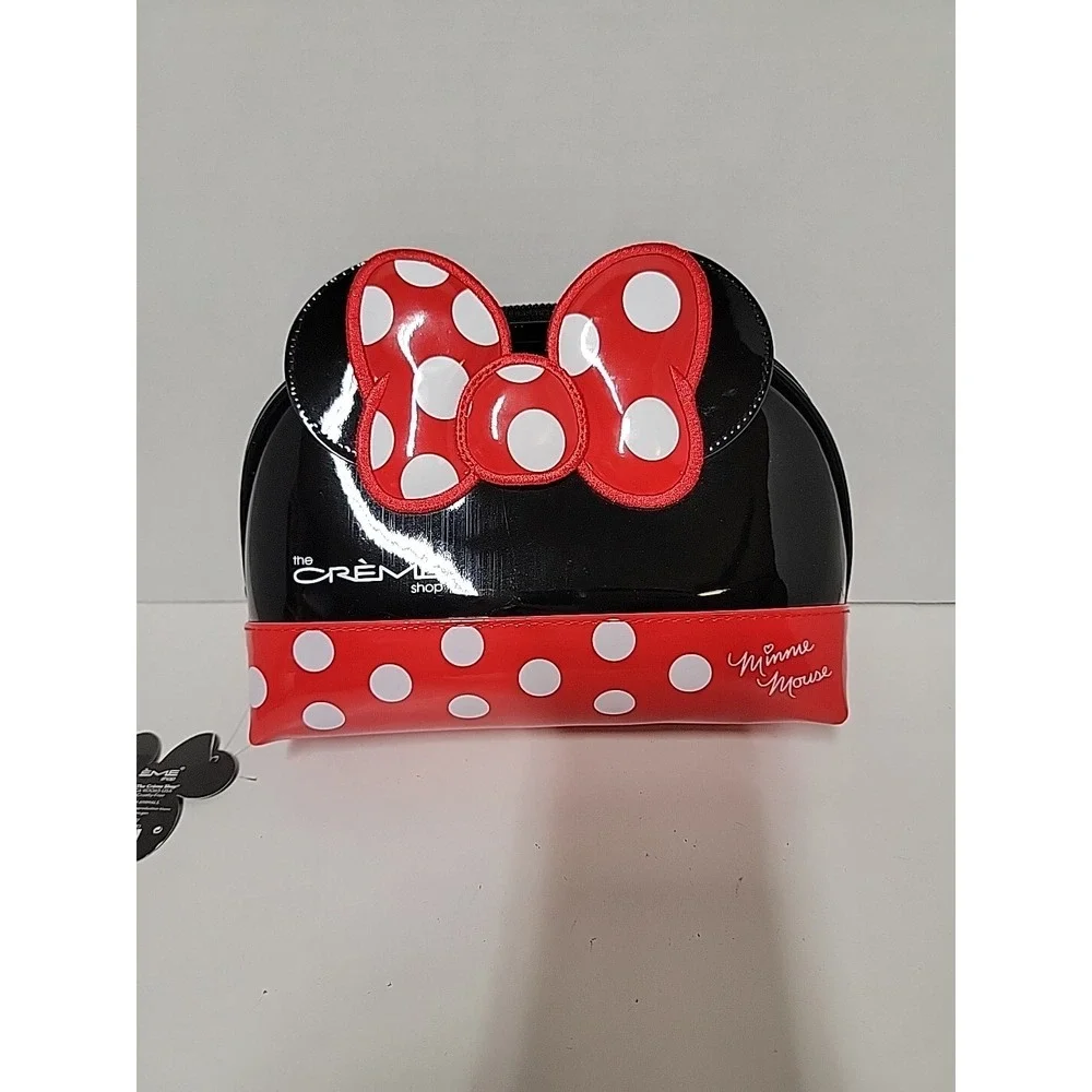 The Creme Shop Disney Minnie Mouse Makeup Cosmetic Bag Red Black White Multi new